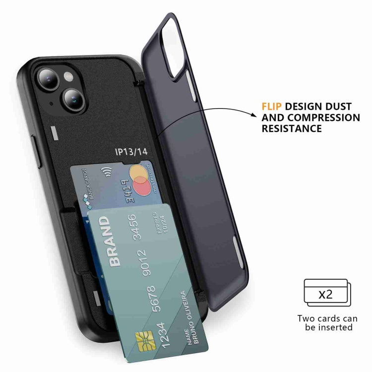For iPhone 14 / 13 3 in 1 Flip Holder Phone Case