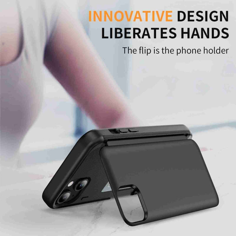 For iPhone 14 / 13 3 in 1 Flip Holder Phone Case