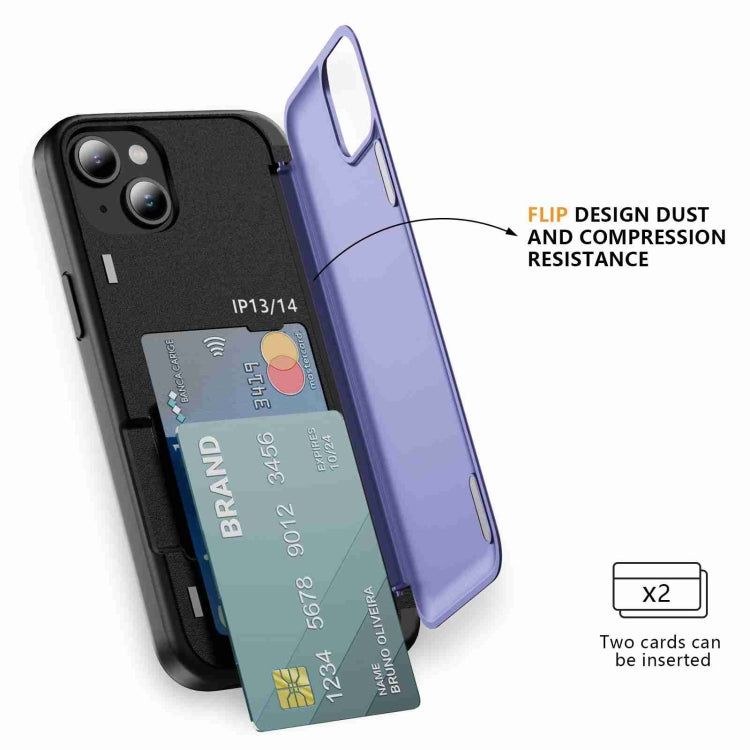 For iPhone 14 / 13 3 in 1 Flip Holder Phone Case