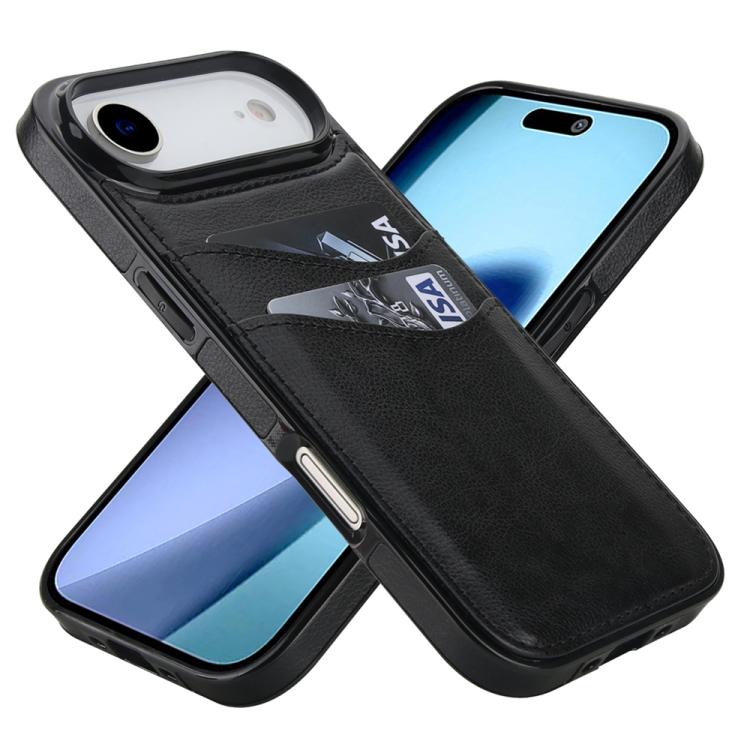For iPhone Air Litchi Leather Skin Card Slots Phone Case