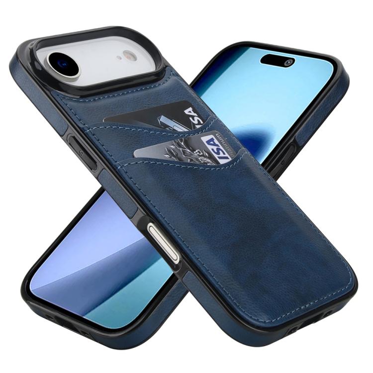 For iPhone Air Litchi Leather Skin Card Slots Phone Case