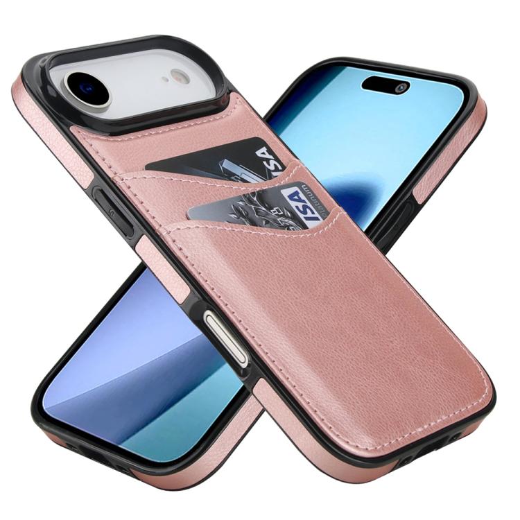 For iPhone Air Litchi Leather Skin Card Slots Phone Case