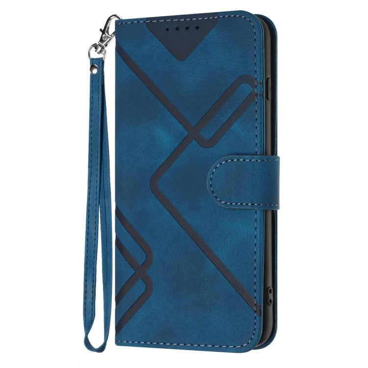 For Tecno Spark 30 4G Line Pattern Skin Feel Leather Phone Case