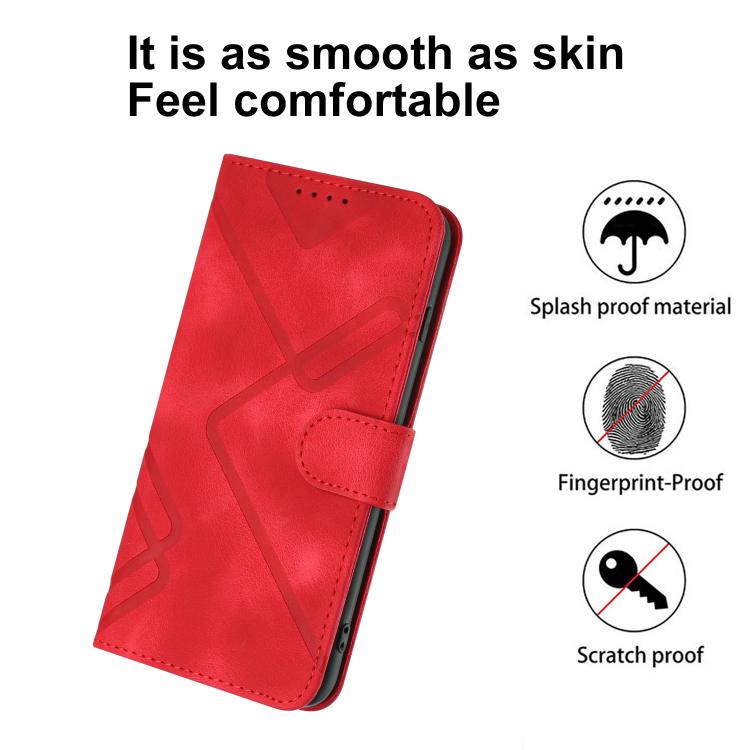 For Tecno Spark 50 4G Line Pattern Skin Feel Leather Phone Case