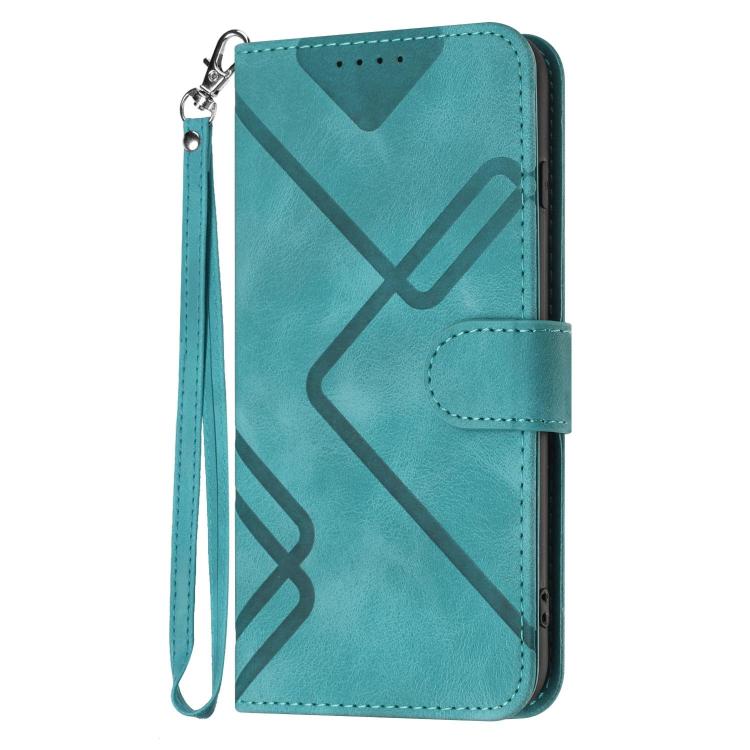 For Tecno Pova Curve Line Pattern Skin Feel Leather Phone Case