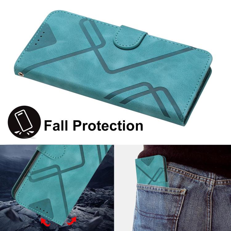 For Tecno Pova Curve Line Pattern Skin Feel Leather Phone Case