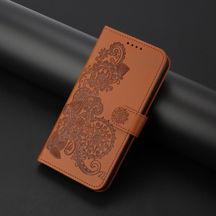 For Tecno Spark 30 4G Datura Flower Embossed Flip Leather Phone Case