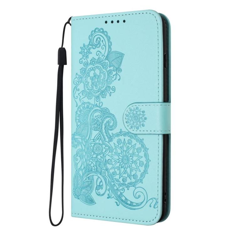 For Tecno Camon 50 4G Datura Flower Embossed Flip Leather Phone Case