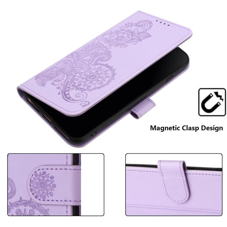 For Tecno Camon 50 Pro 4G Datura Flower Embossed Flip Leather Phone Case