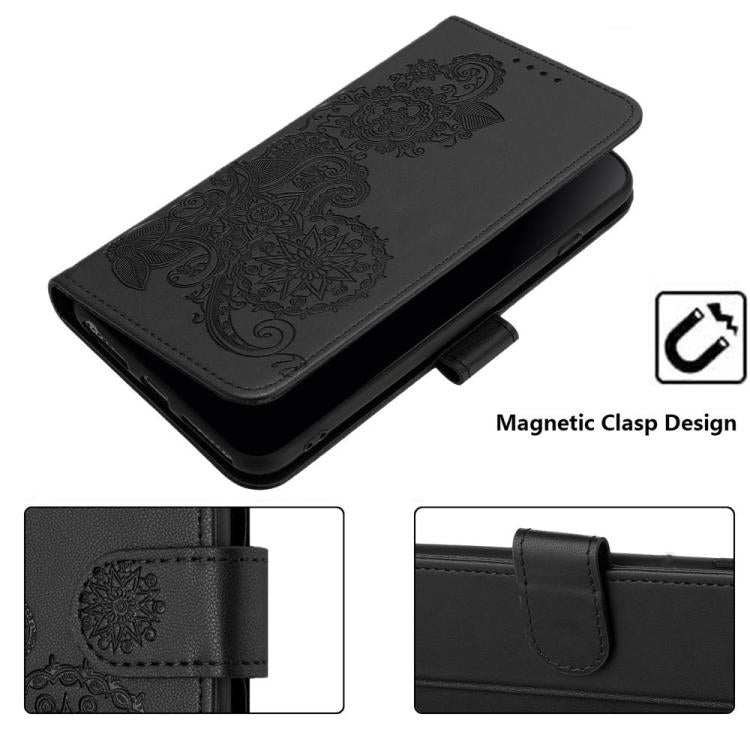 For Tecno Pova Curve Datura Flower Embossed Flip Leather Phone Case