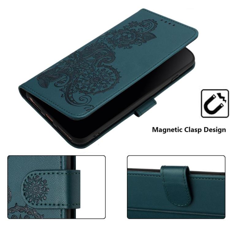 For Tecno Pova Curve Datura Flower Embossed Flip Leather Phone Case