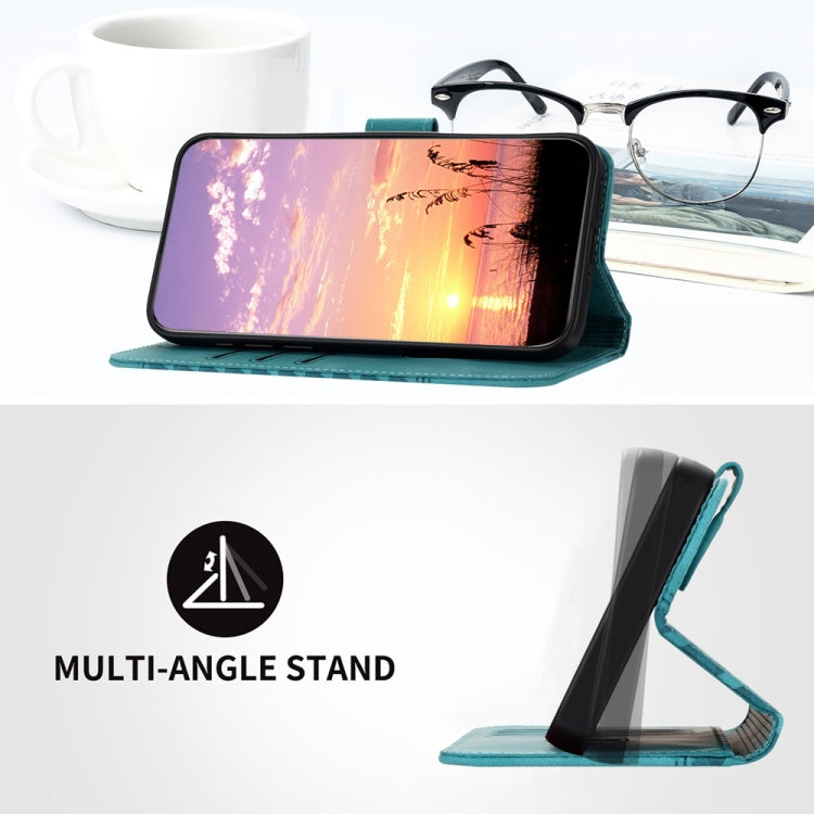 For Tecno Spark 30 Pro 4G Elephant Head Embossed Phone Leather Case with Lanyard