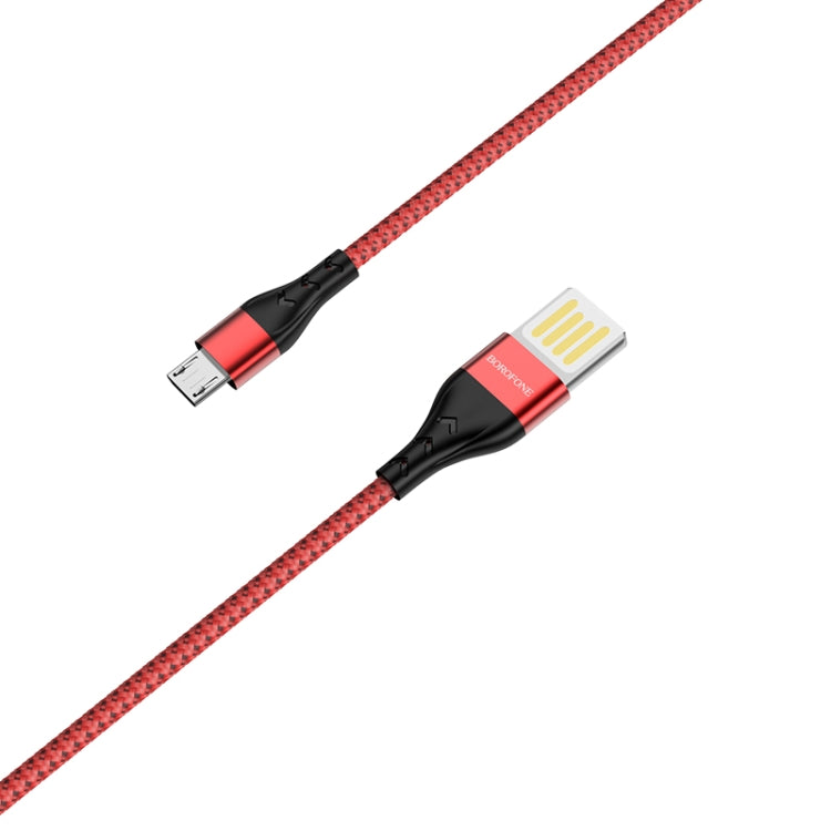 Borofone BU11 1.2m 2.4A Max Output USB to Micro USB Tasteful Nylon Data Sync Charging Cable