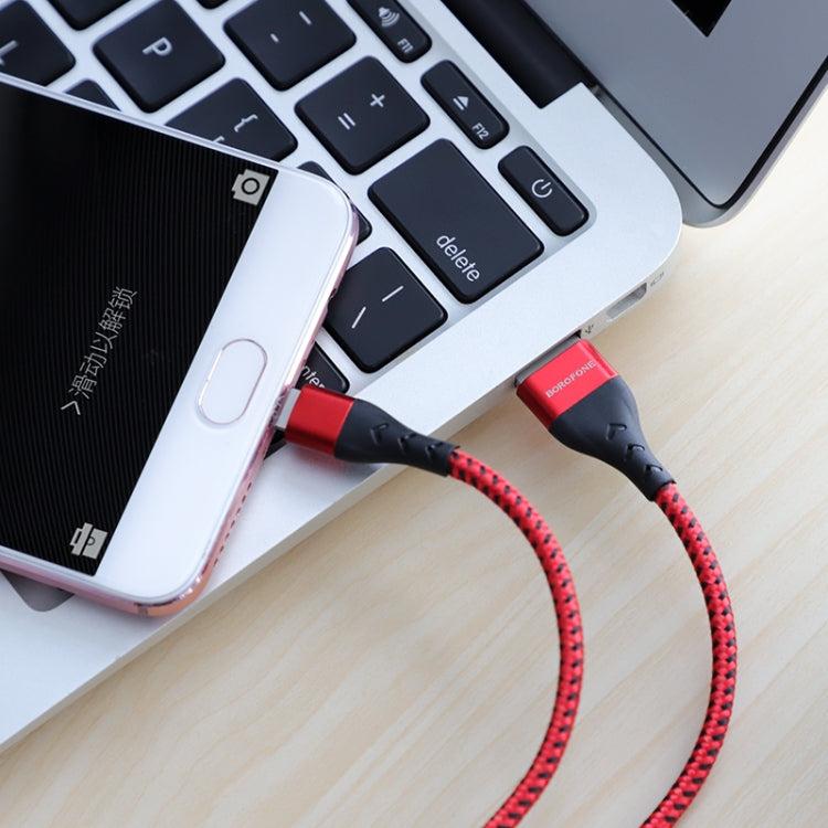 Borofone BU11 1.2m 2.4A Max Output USB to Micro USB Tasteful Nylon Data Sync Charging Cable