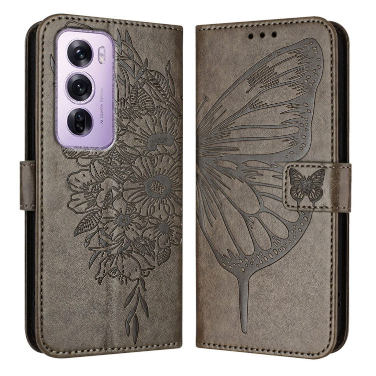 For OPPO Reno12 Pro 5G Global Embossed Butterfly Leather Phone Case