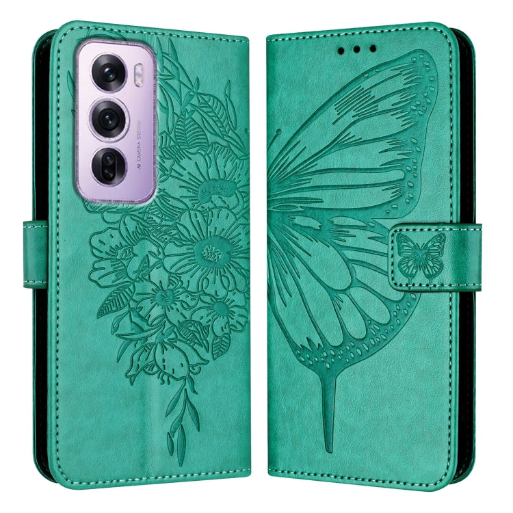 For OPPO Reno12 Pro 5G Global Embossed Butterfly Leather Phone Case