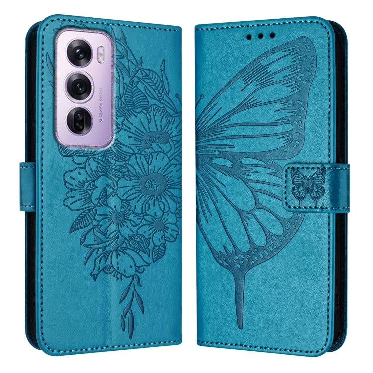 For OPPO Reno12 Pro 5G Global Embossed Butterfly Leather Phone Case
