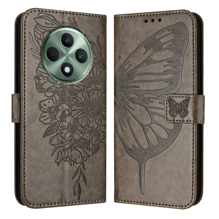 For OPPO Reno12 F 5G Global Embossed Butterfly Leather Phone Case