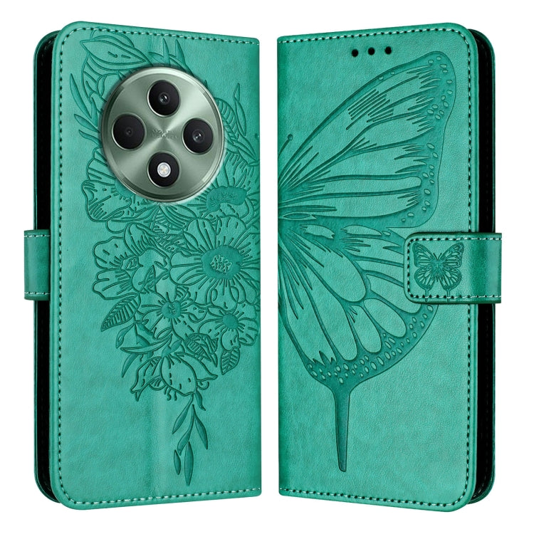 For OPPO Reno12 F 5G Global Embossed Butterfly Leather Phone Case