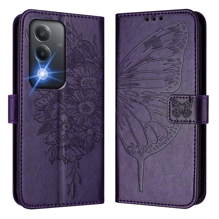 For OPPO K12x 5G Global Embossed Butterfly Leather Phone Case