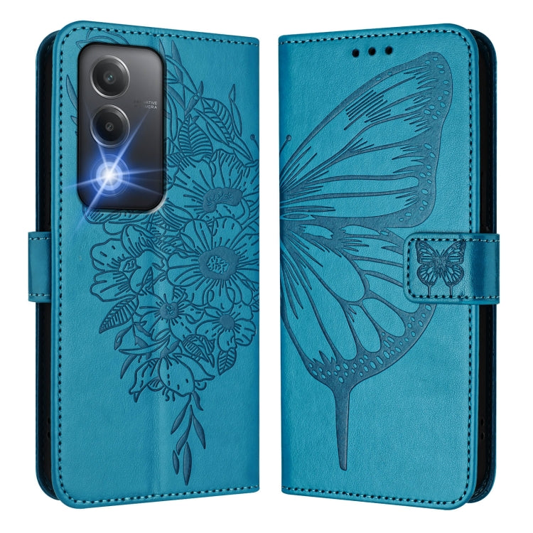 For OPPO K12x 5G Global Embossed Butterfly Leather Phone Case
