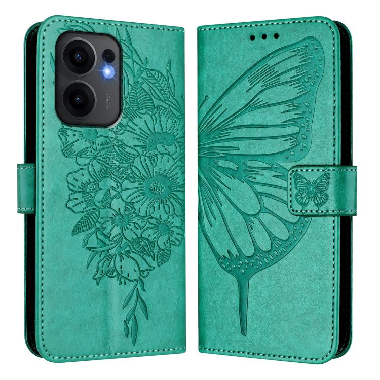 For OPPO Reno13 F 5G Global Embossed Butterfly Leather Phone Case