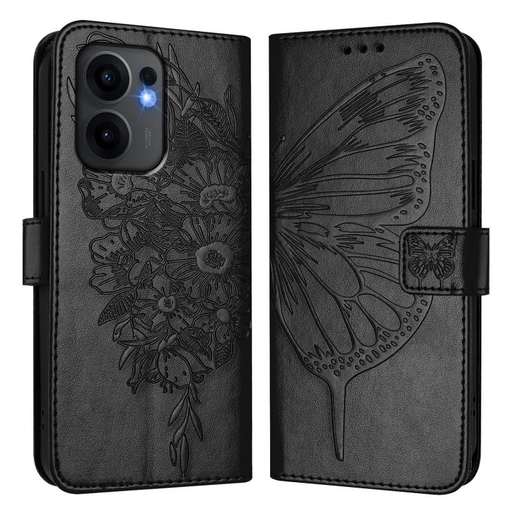 For OPPO Reno13 F 5G Global Embossed Butterfly Leather Phone Case