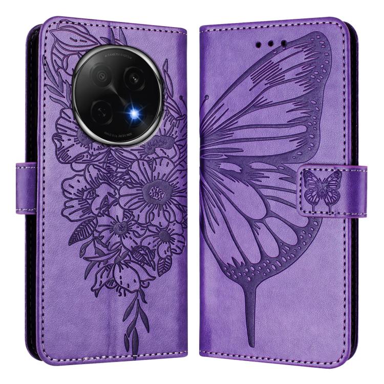 For OPPO A5 Pro China Embossed Butterfly Leather Phone Case