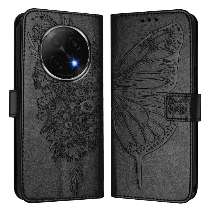 For OPPO A5 Pro China Embossed Butterfly Leather Phone Case