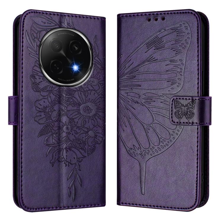 For OPPO A5 Pro China Embossed Butterfly Leather Phone Case