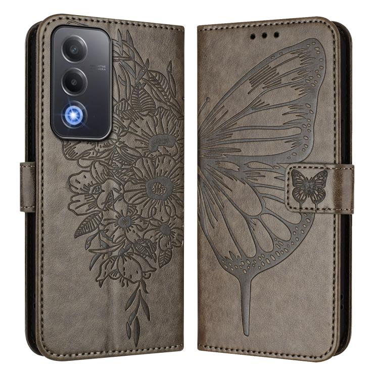 For OPPO A5 5G Global / A3 Pro 5G Global Embossed Butterfly Leather Phone Case