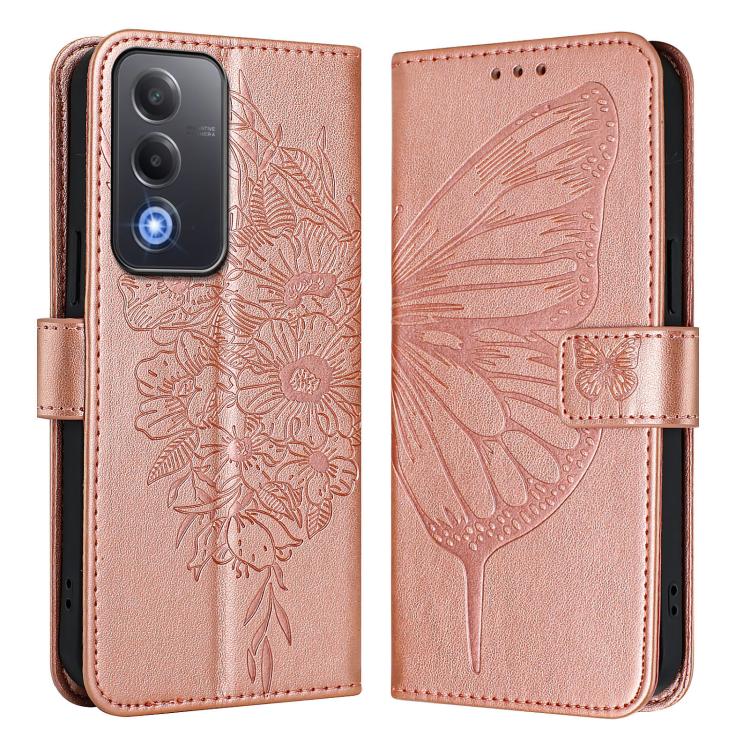 For OPPO A5 5G Global / A3 Pro 5G Global Embossed Butterfly Leather Phone Case