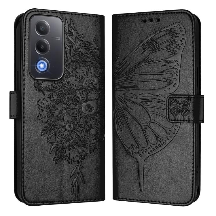 For OPPO A5 5G Global / A3 Pro 5G Global Embossed Butterfly Leather Phone Case