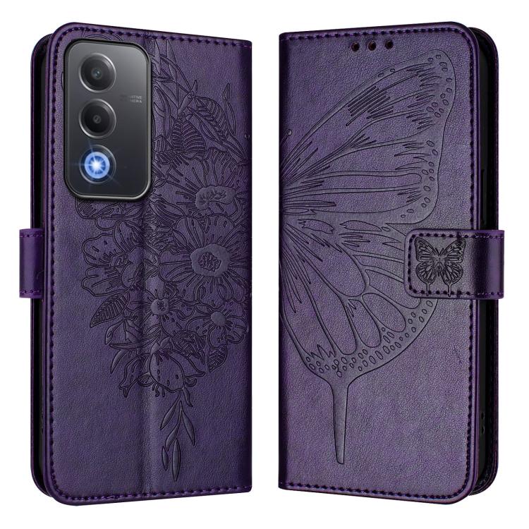 For OPPO A5 5G Global / A3 Pro 5G Global Embossed Butterfly Leather Phone Case