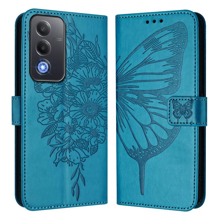 For OPPO A5 5G Global / A3 Pro 5G Global Embossed Butterfly Leather Phone Case