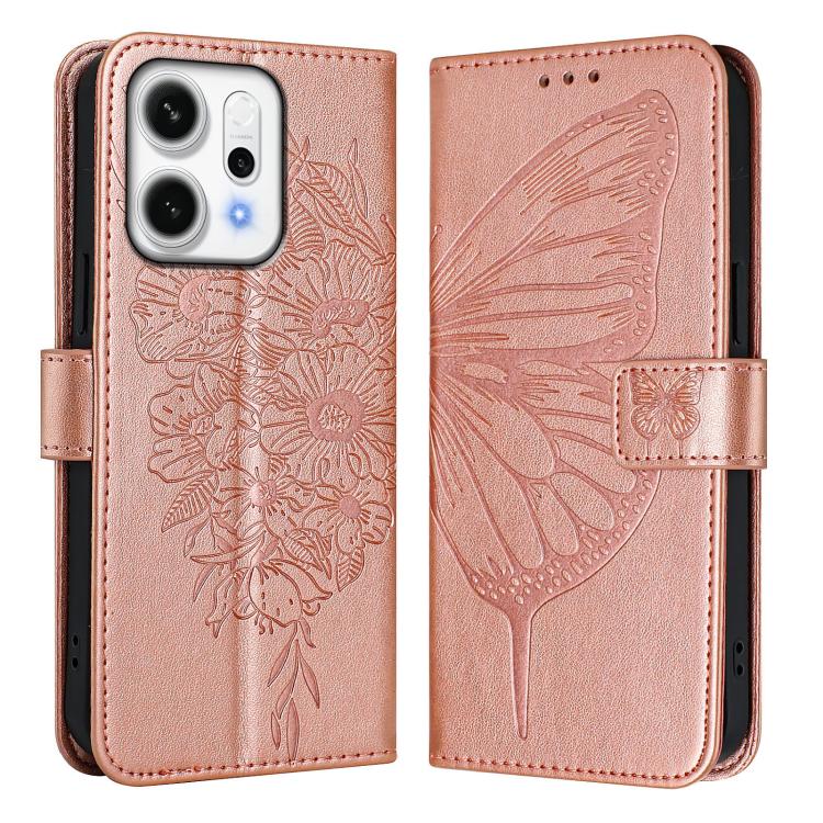 For OPPO Reno14 Pro 5G Global Embossed Butterfly Leather Phone Case