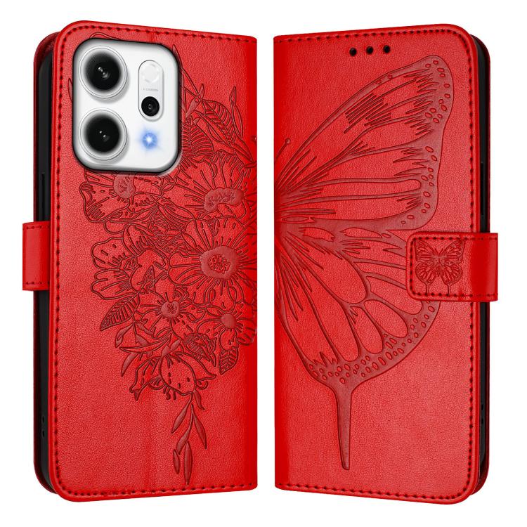 For OPPO Reno14 Pro 5G Global Embossed Butterfly Leather Phone Case