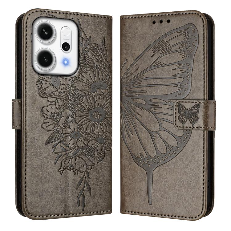 For OPPO Reno14 5G Global Embossed Butterfly Leather Phone Case