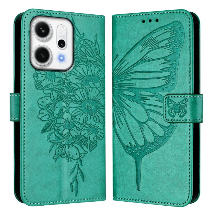 For OPPO Reno14 5G Global Embossed Butterfly Leather Phone Case