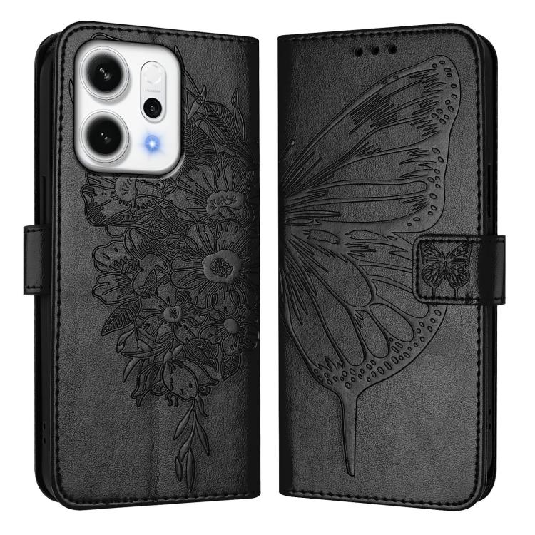 For OPPO Reno14 5G Global Embossed Butterfly Leather Phone Case