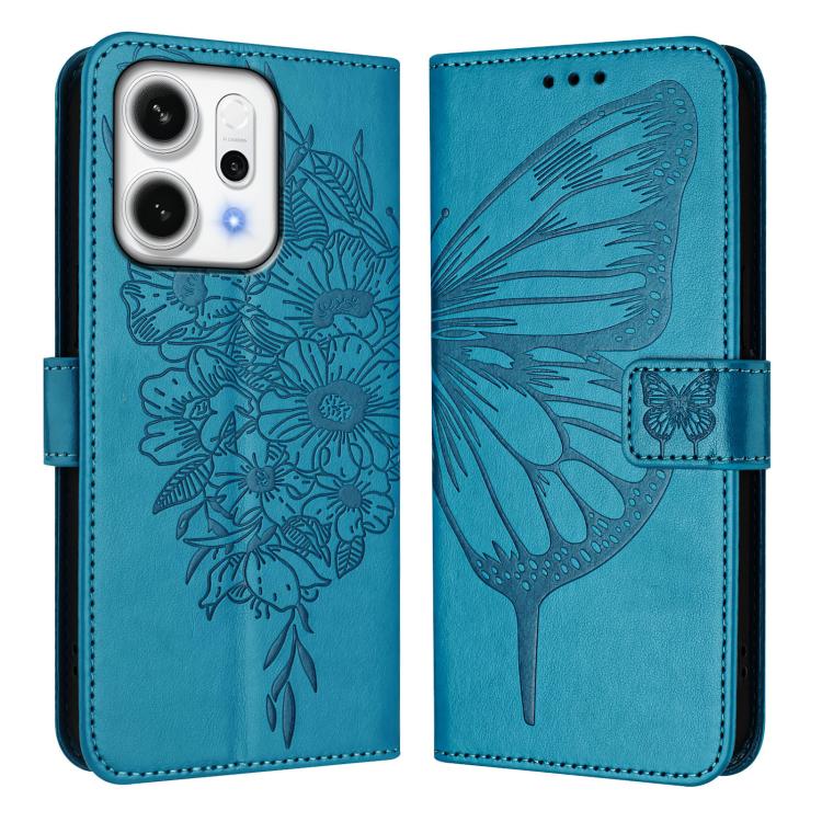 For OPPO Reno14 5G Global Embossed Butterfly Leather Phone Case