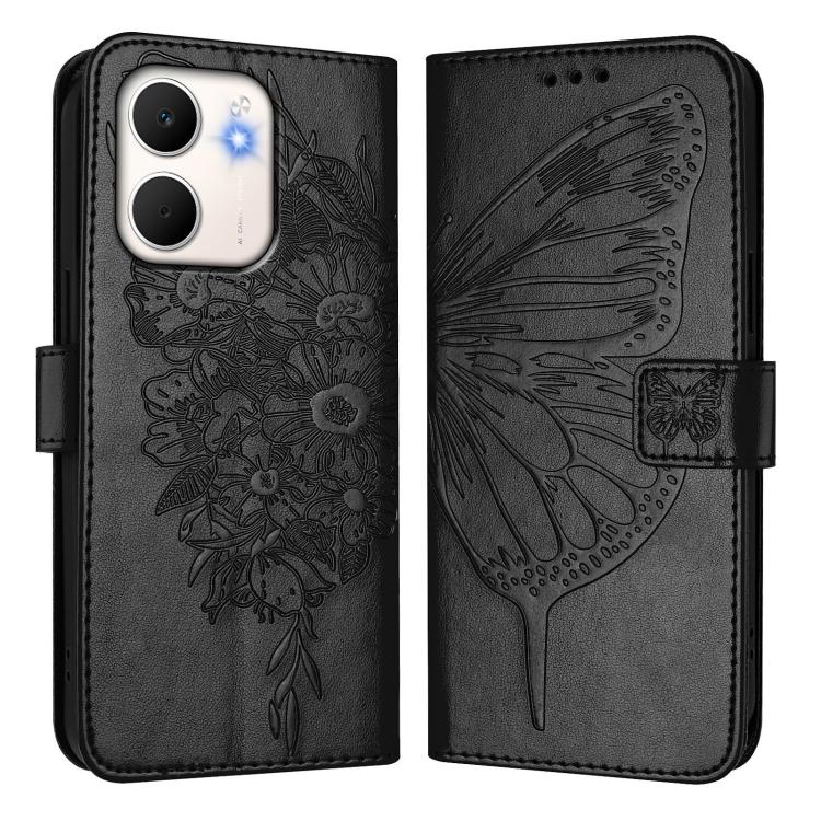 For OPPO A5x 4G Global / 5G Global Embossed Butterfly Leather Phone Case