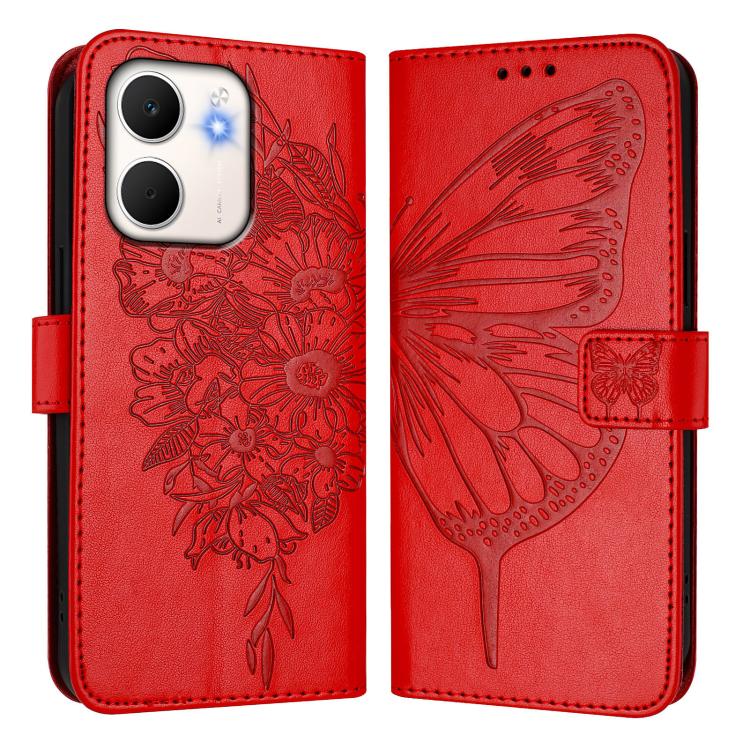 For OPPO A5x 4G Global / 5G Global Embossed Butterfly Leather Phone Case