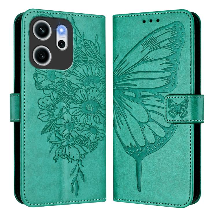 For OPPO Reno14 F 5G Embossed Butterfly Leather Phone Case