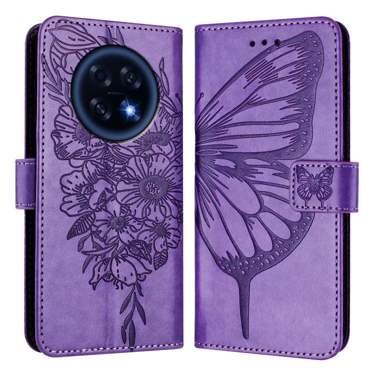 For OPPO A6 GT 5G Embossed Butterfly Leather Phone Case