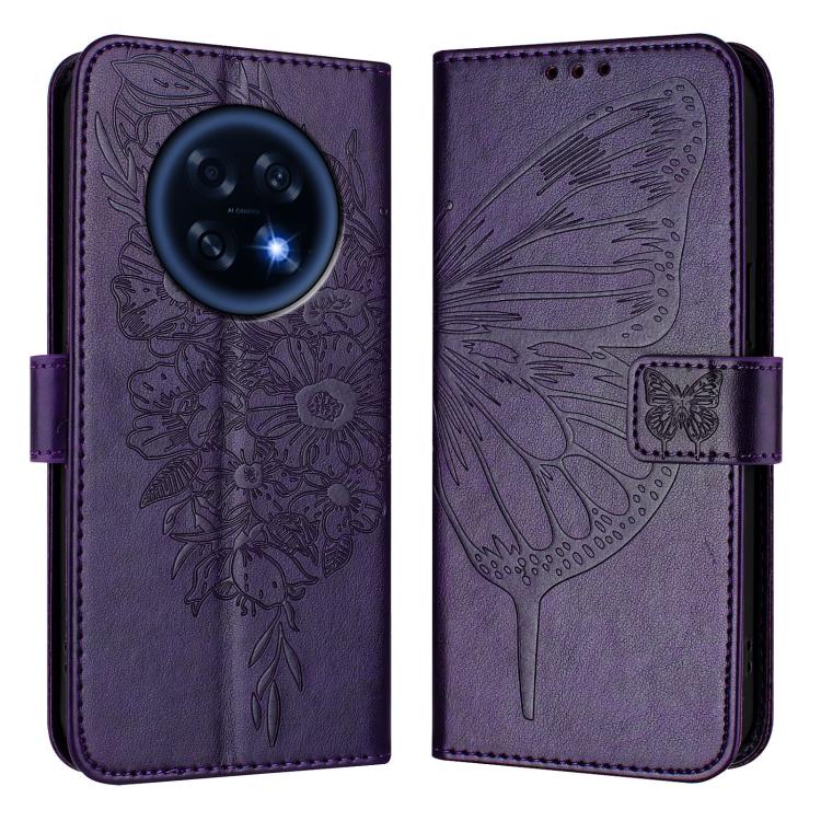 For OPPO A6 GT 5G Embossed Butterfly Leather Phone Case