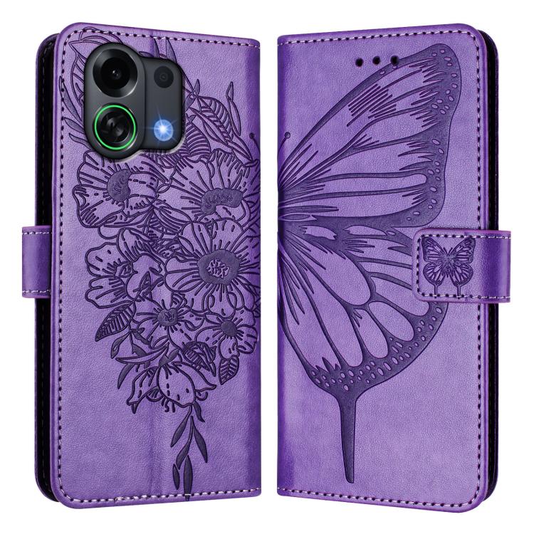 For OPPO K13 Turbo 5G / K13 Turbo Pro 5G Embossed Butterfly Leather Phone Case