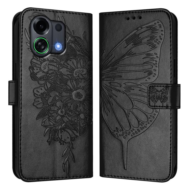 For OPPO K13 Turbo 5G / K13 Turbo Pro 5G Embossed Butterfly Leather Phone Case