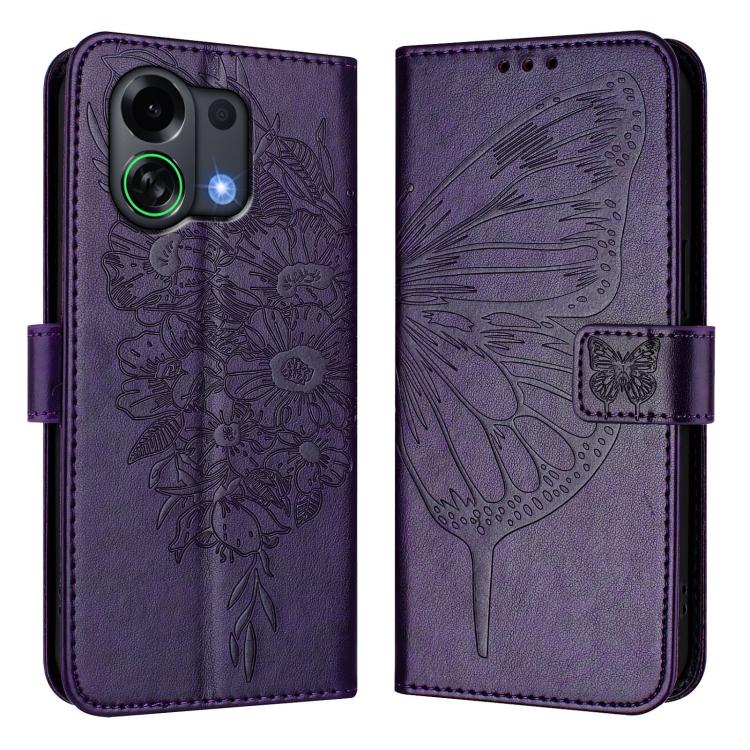 For OPPO K13 Turbo 5G / K13 Turbo Pro 5G Embossed Butterfly Leather Phone Case