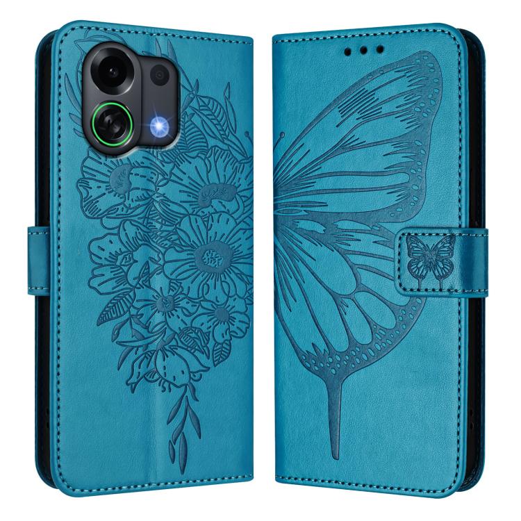 For OPPO K13 Turbo 5G / K13 Turbo Pro 5G Embossed Butterfly Leather Phone Case